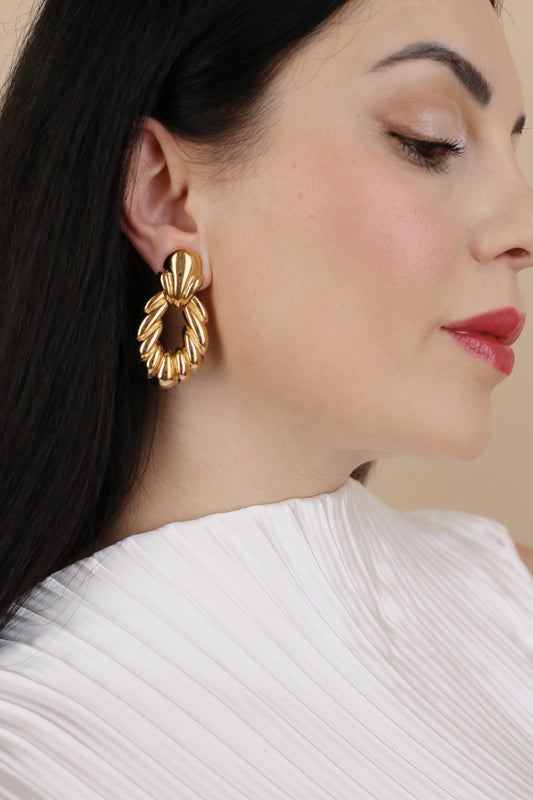 Aurelia Vintage Ohrclips mit gedrehtem Seil