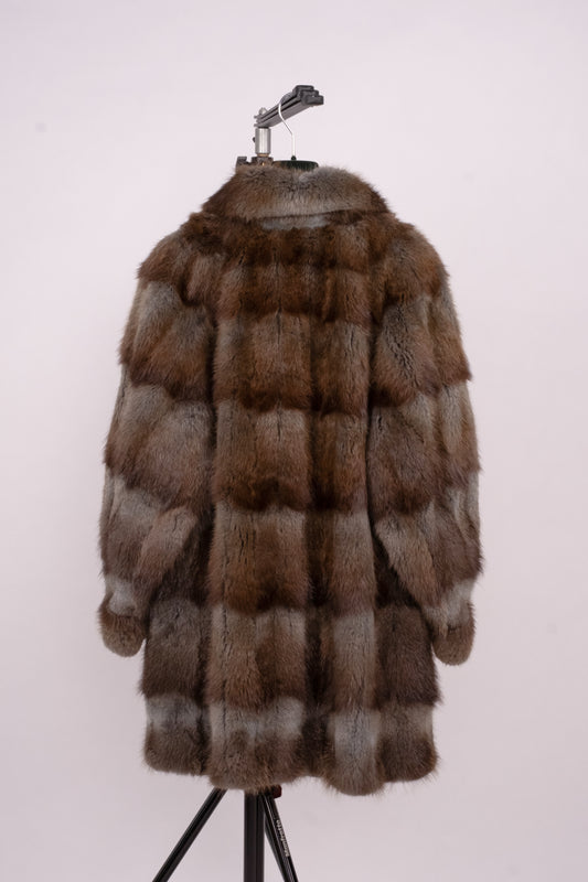 Classic Silver-Brown Mink Coat "Vanessa"