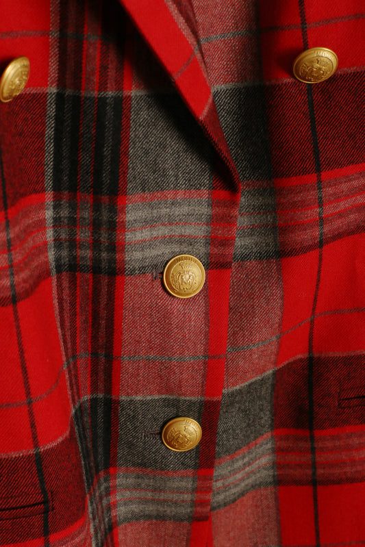 Mondi Vintage Tartan Wool Blazer