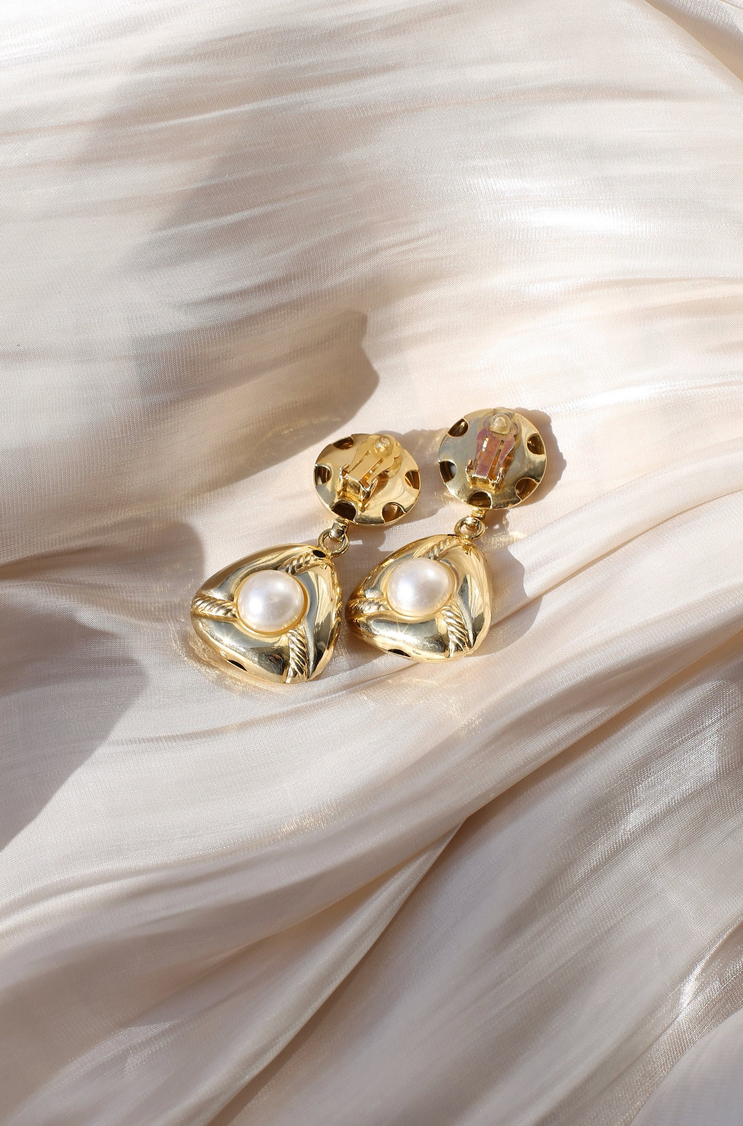 Oona Vintage Doppelperlen-Ohrclips