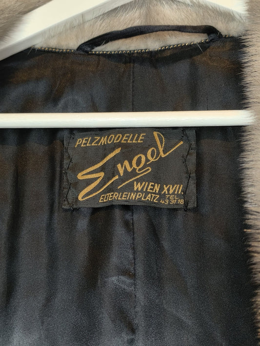 Vintage Persian Lamb Coat with grey Mink Collar "Marylin"