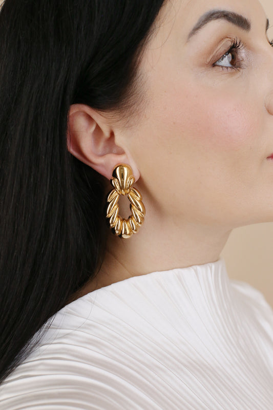 Aurelia Vintage Ohrclips mit gedrehtem Seil