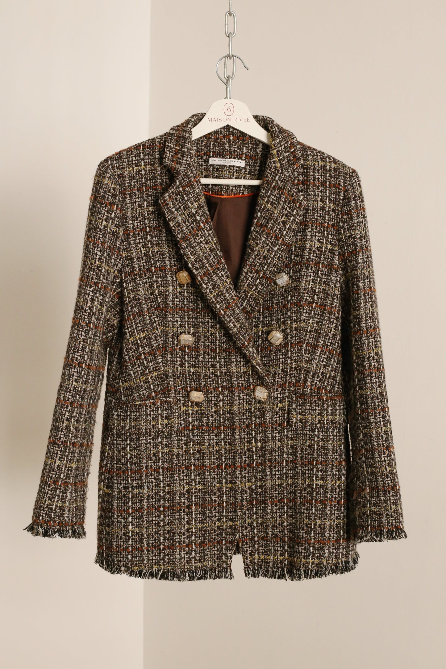 DonnaEffe Milano Textured Tweed Blazer