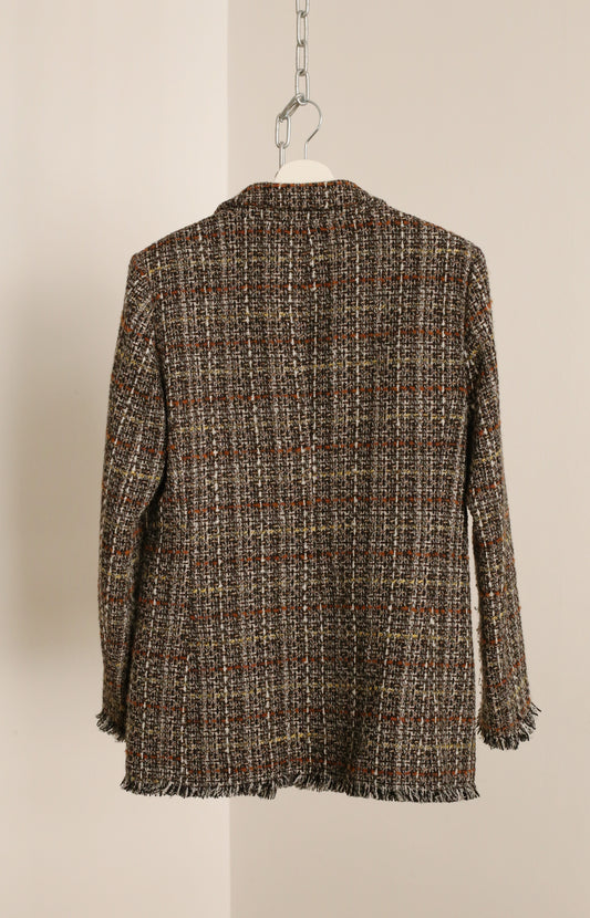 DonnaEffe Milano Textured Tweed Blazer
