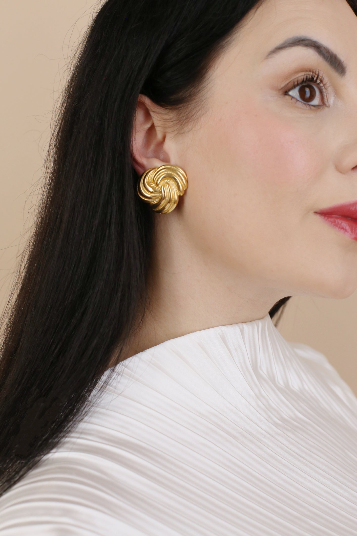 Evelina Vintage Swirl Clip-Ohrringe