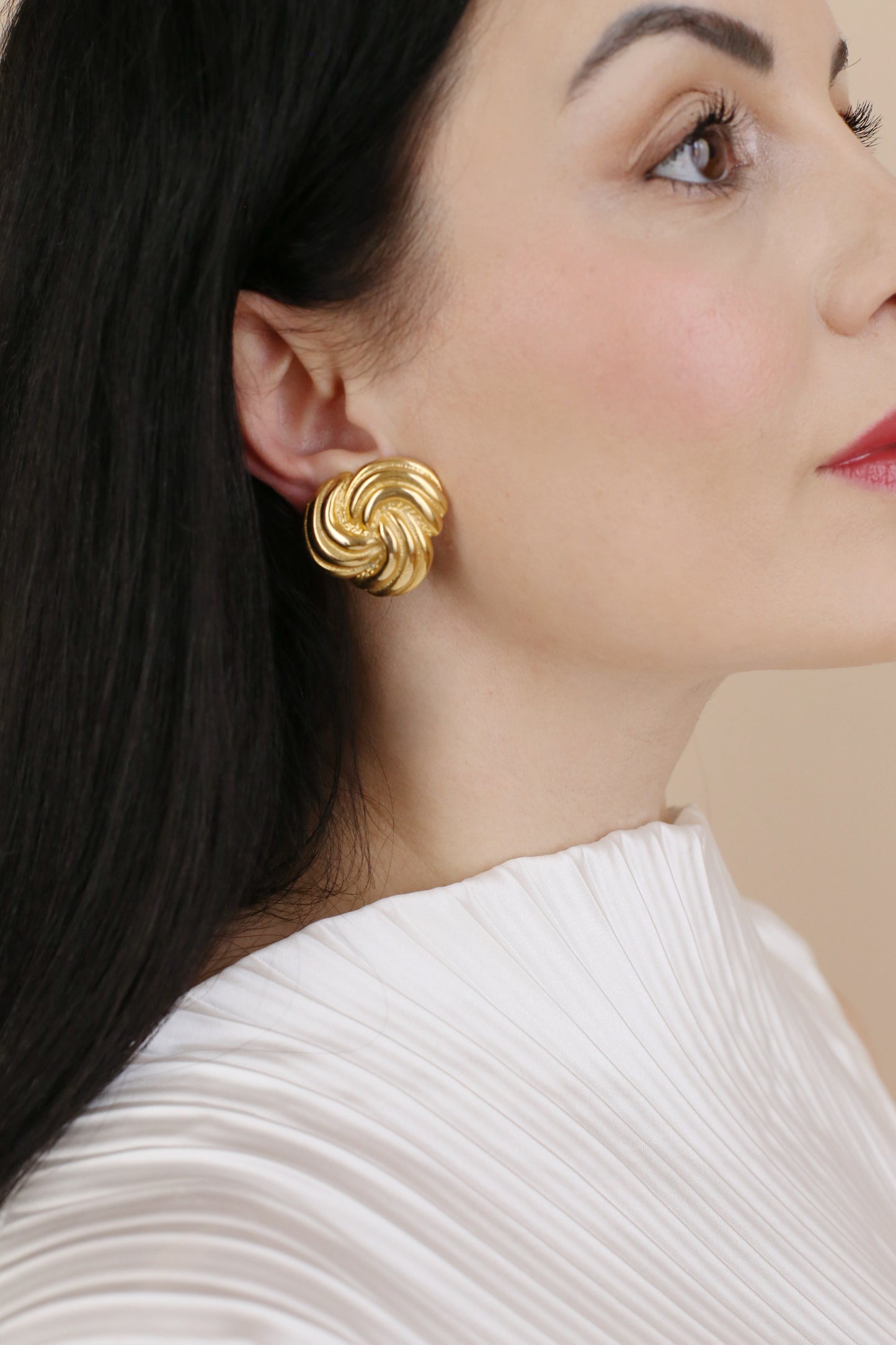 Evelina Vintage Swirl Clip-Ohrringe