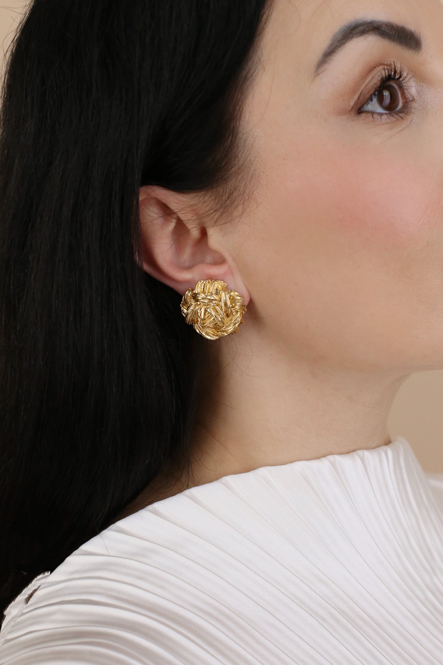 Ilaria Vintage Ohrclips mit gewebtem Knoten