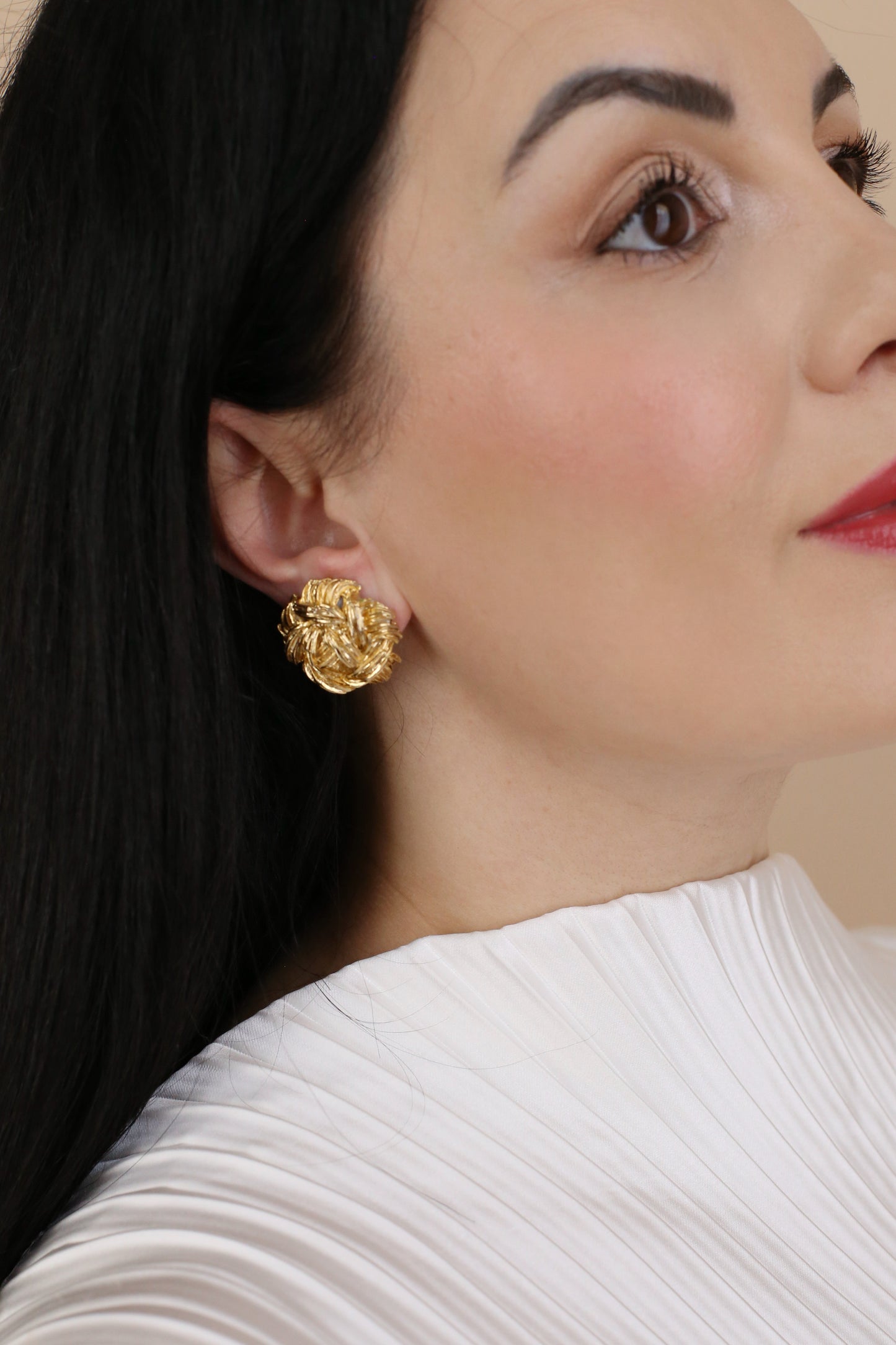 Ilaria Vintage Ohrclips mit gewebtem Knoten