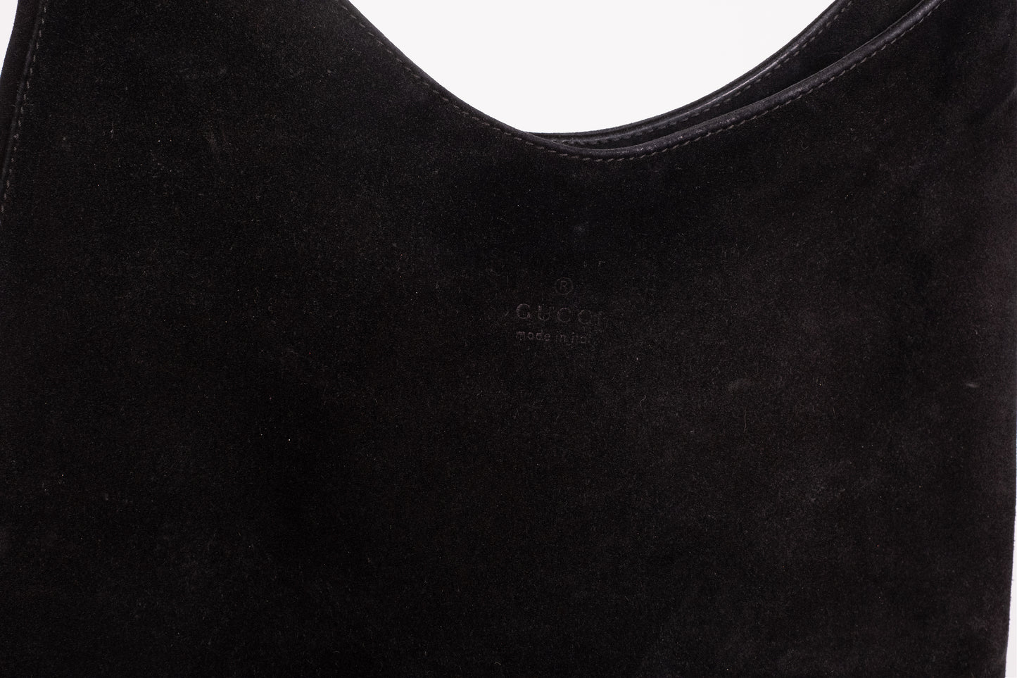 Vintage Gucci Bamboo Suede Leather with Silver Hardware from the 90s