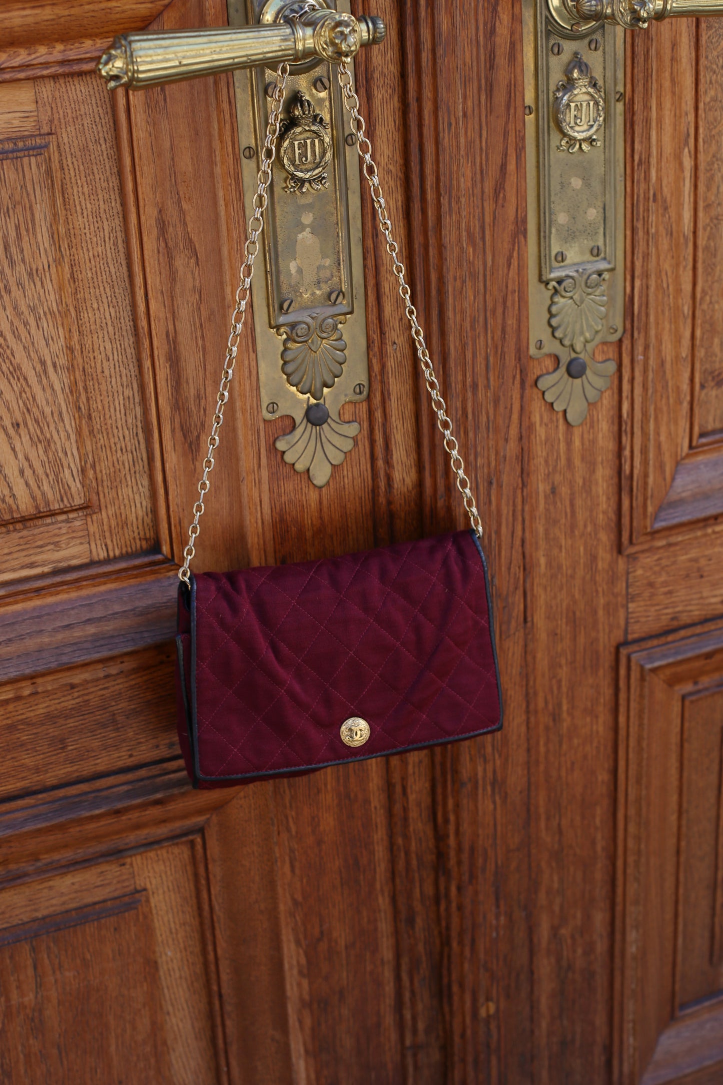 Vintage Chanel Flap Bag - Bordeaux red - 1980s