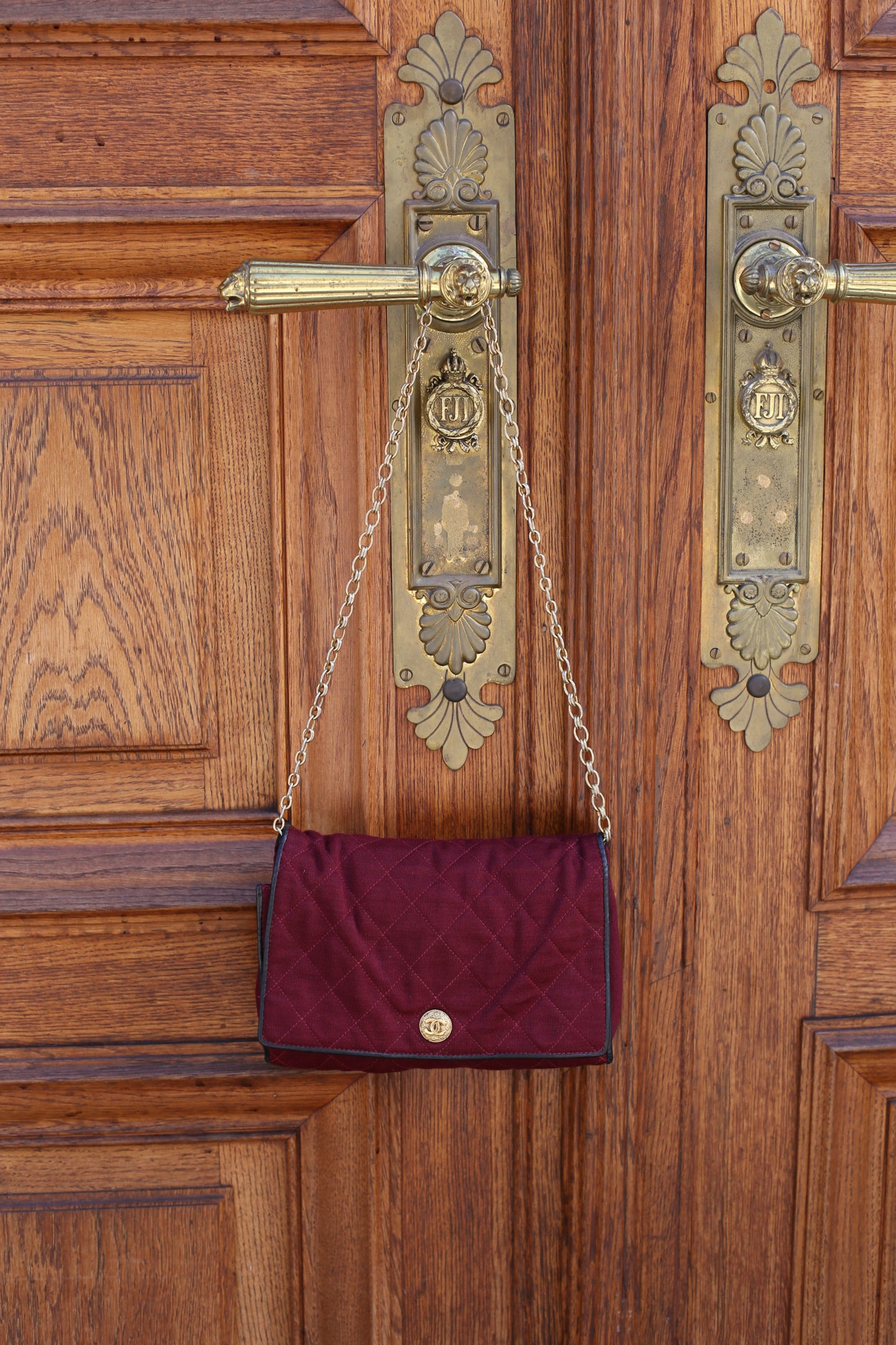 Vintage Chanel Flap Bag - Bordeaux red - 1980s