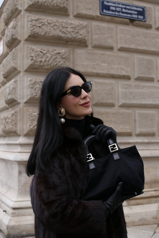 Vintage Fendi Soft Black Handbag