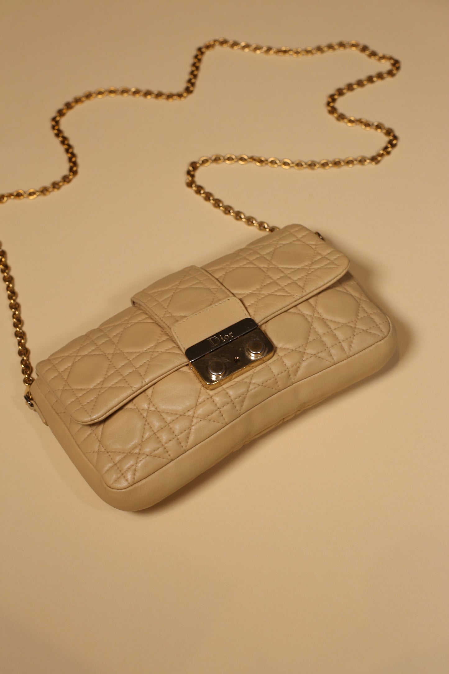 Vintage Dior Cannage Cross-Body Bag with Chain