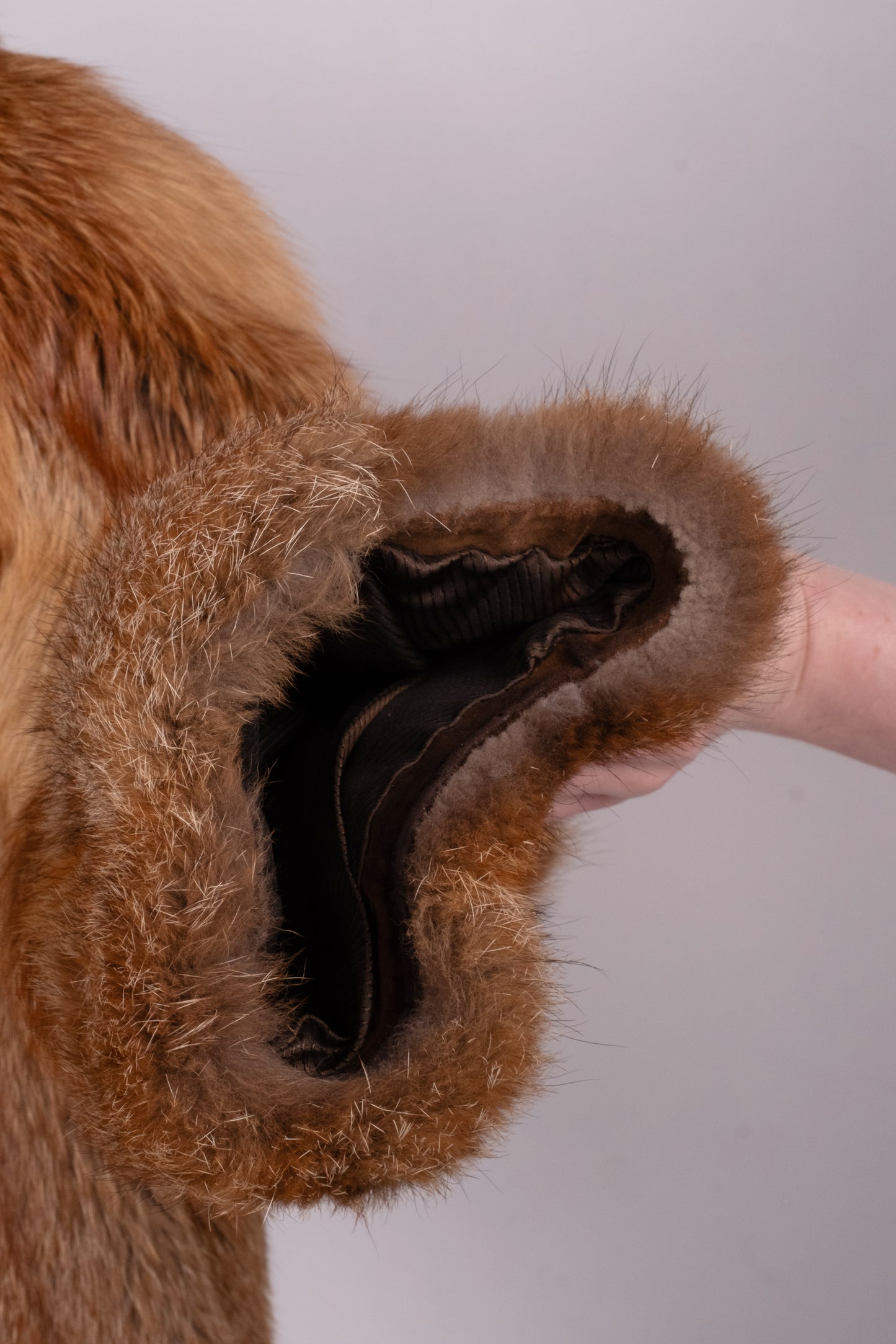 Vintage Red Fox Fur Jacket “Luna”