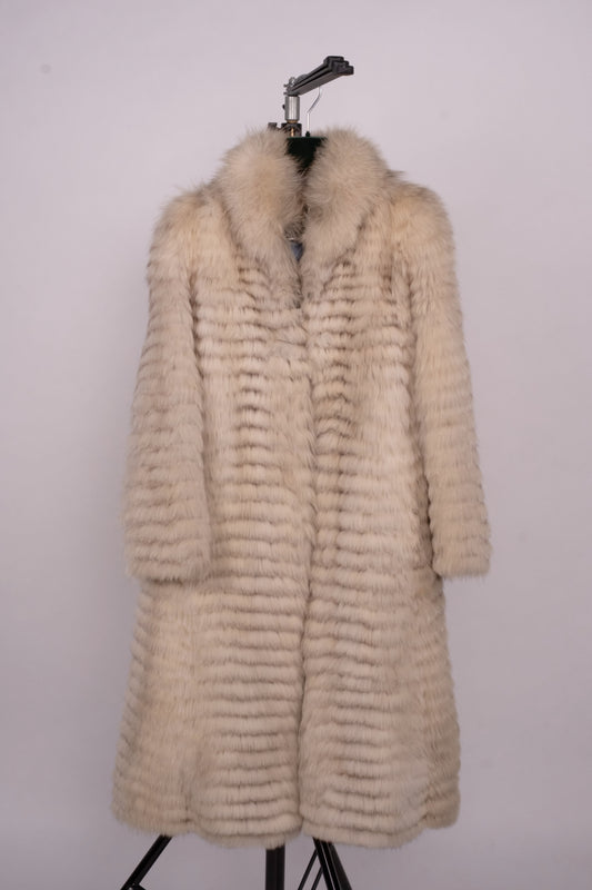 Vintage Silver Fox Fur Coat “Saphira”