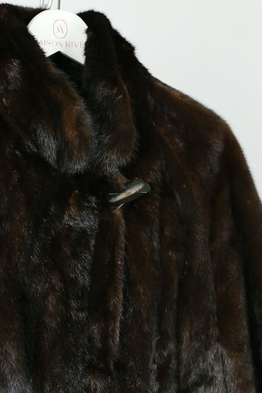 Vintage Deep Brown Mink Coat “Ingrid”