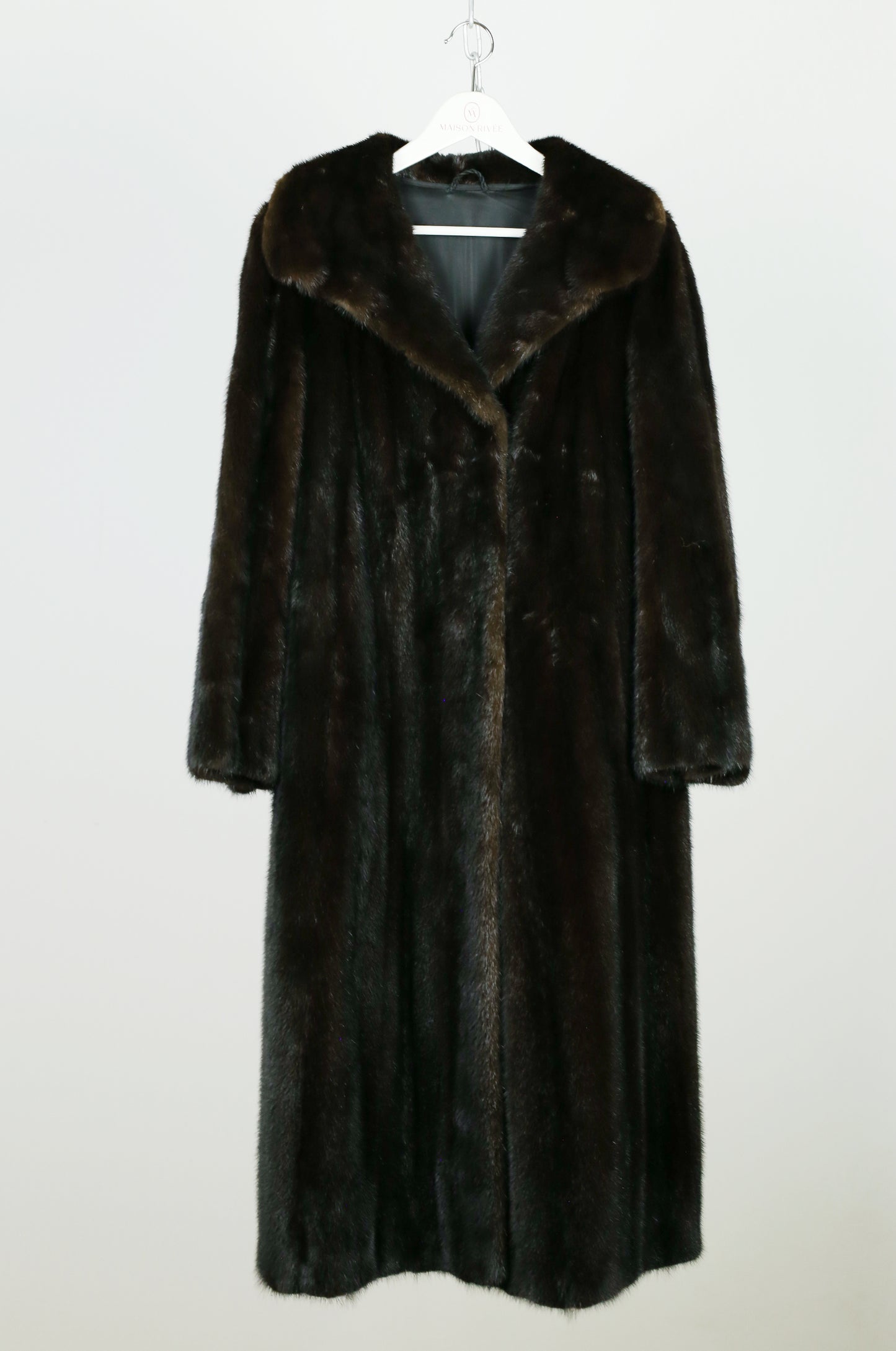 Long Premium Black Mink Coat "Aphrodite"