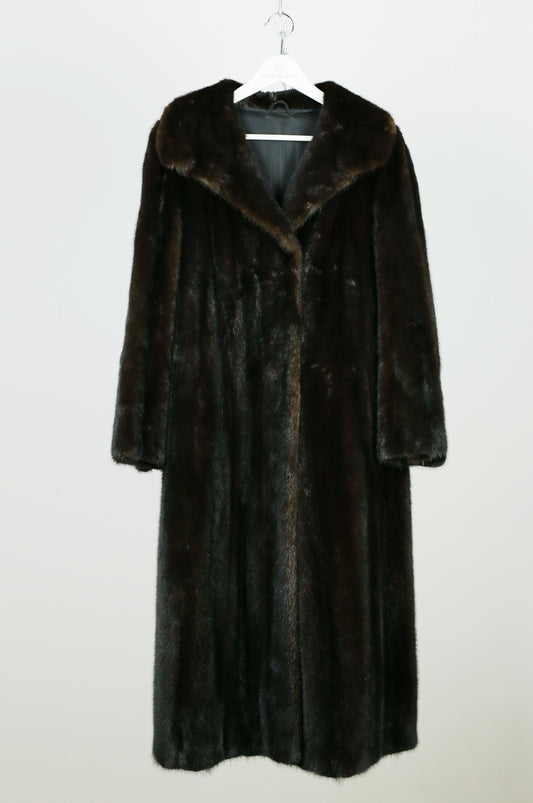 Long Premium Black Mink Coat "Aphrodite"
