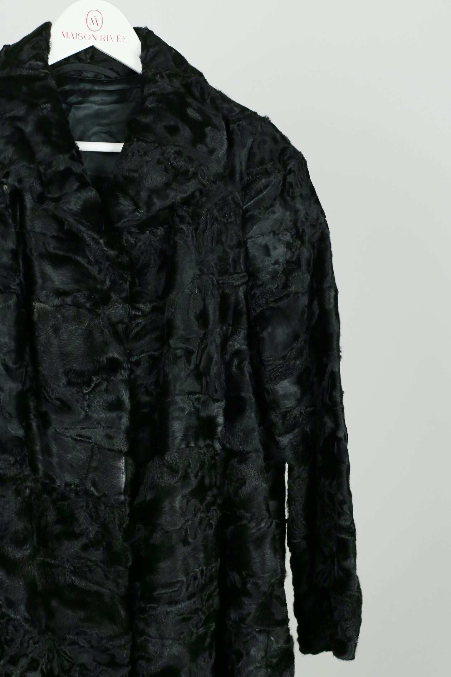 The Sleek Black Persianer Lamb Coat (Karakul) "Naomi"