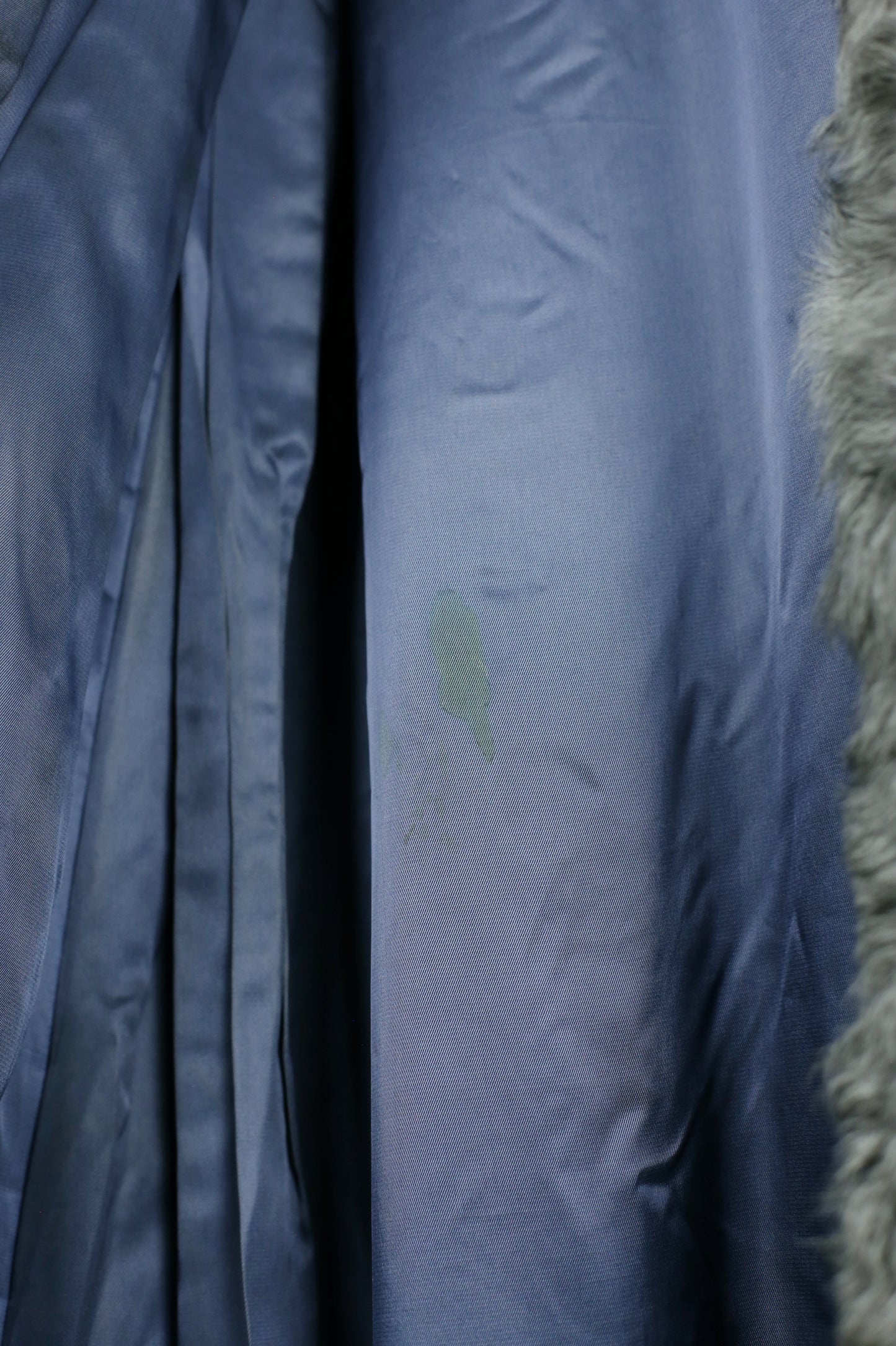 Rare silver-toned goat fur coat - "Antea"