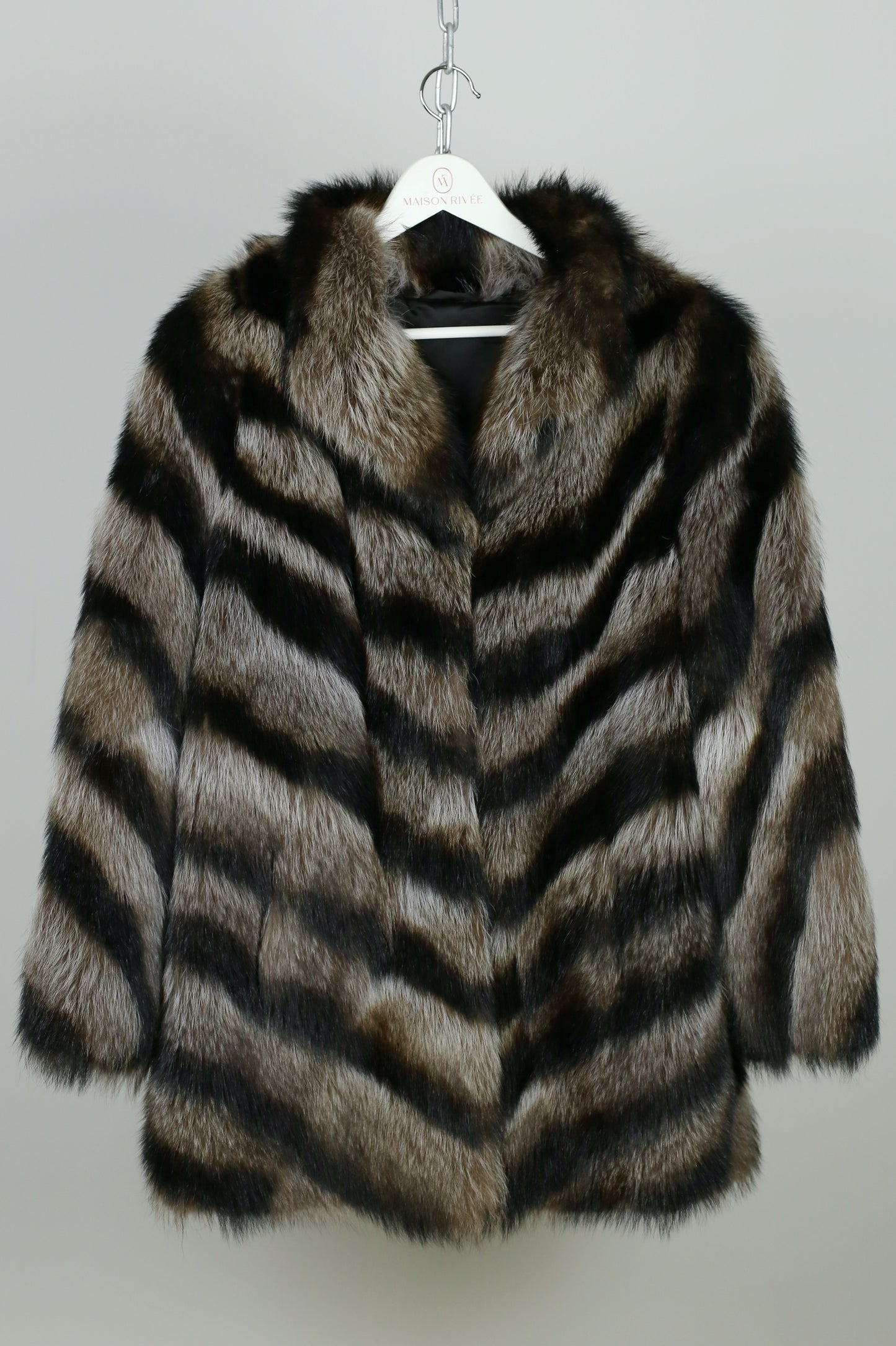 The Striped Fur Statement Jacket "Sophia"