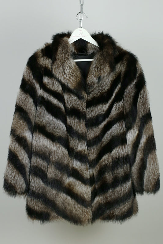 The Striped Fur Statement Jacket "Sophia"