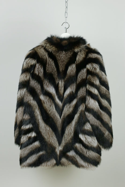 The Striped Fur Statement Jacket "Sophia"