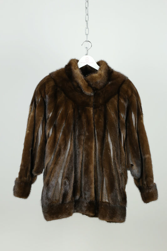 Premium Mink Leather Bomber Jacket "Tabea"