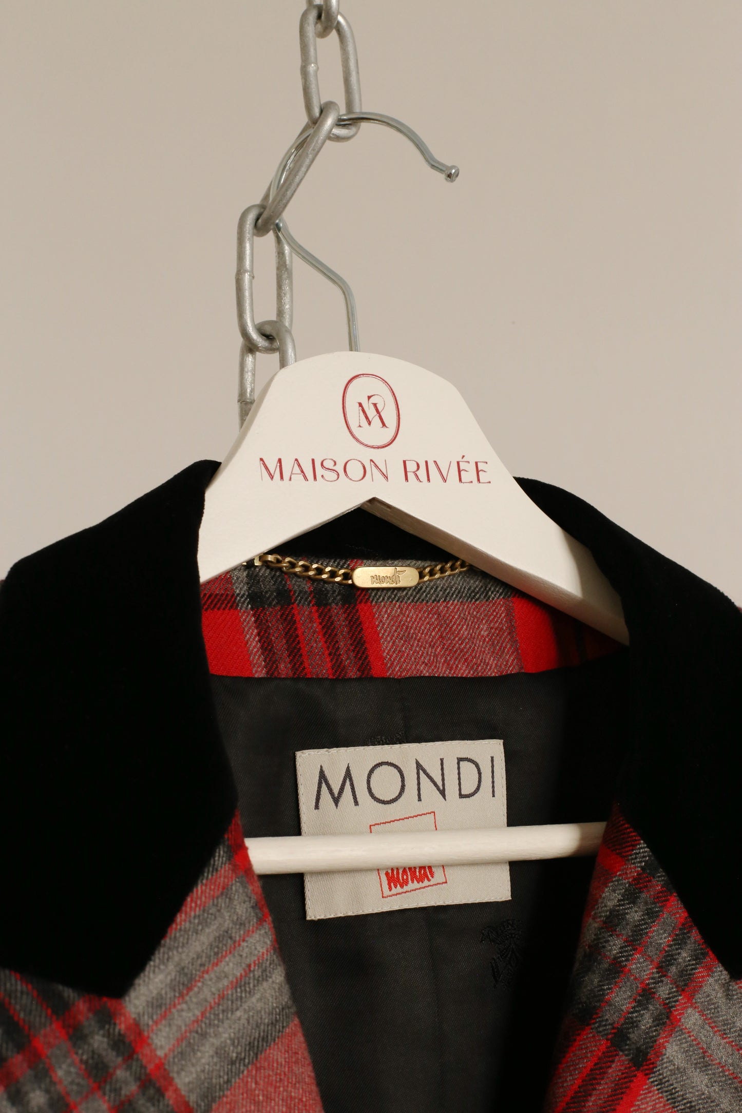 Mondi Vintage Tartan Wool Blazer