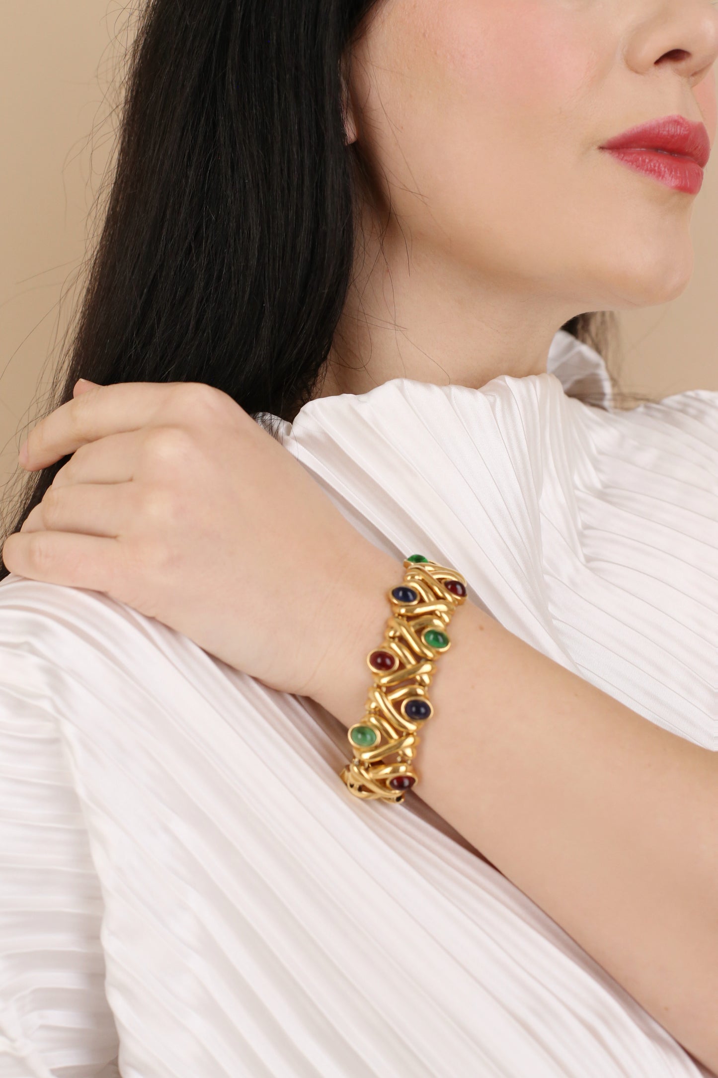 Nina Ricci Vintage Cabochon Link Bracelet