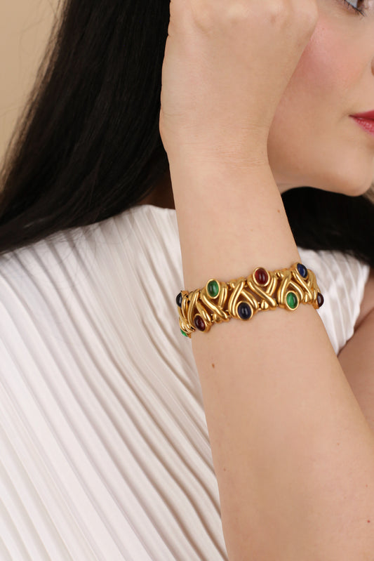 Nina Ricci Vintage Cabochon Gliederarmband