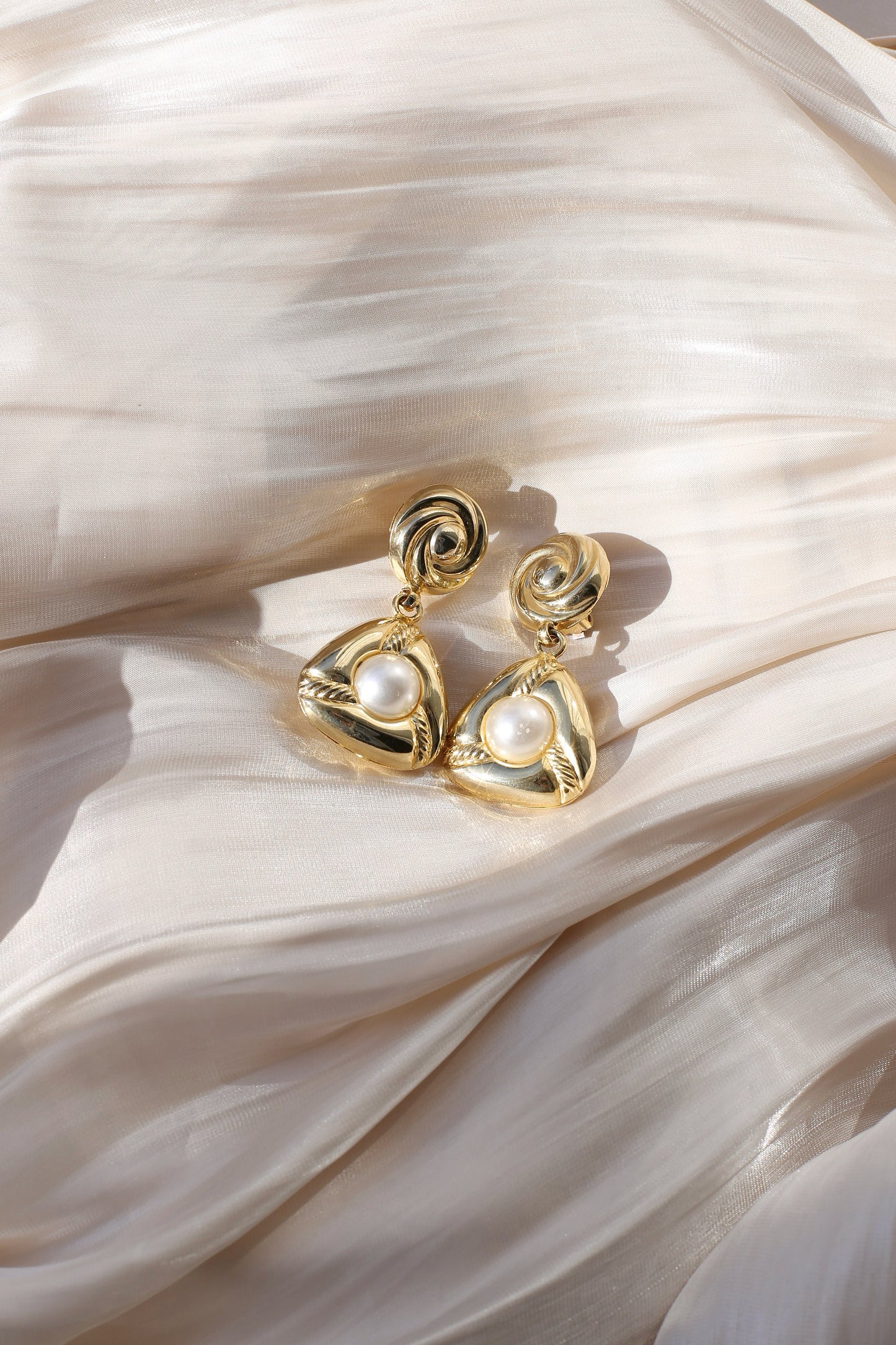Oona Vintage Doppelperlen-Ohrclips