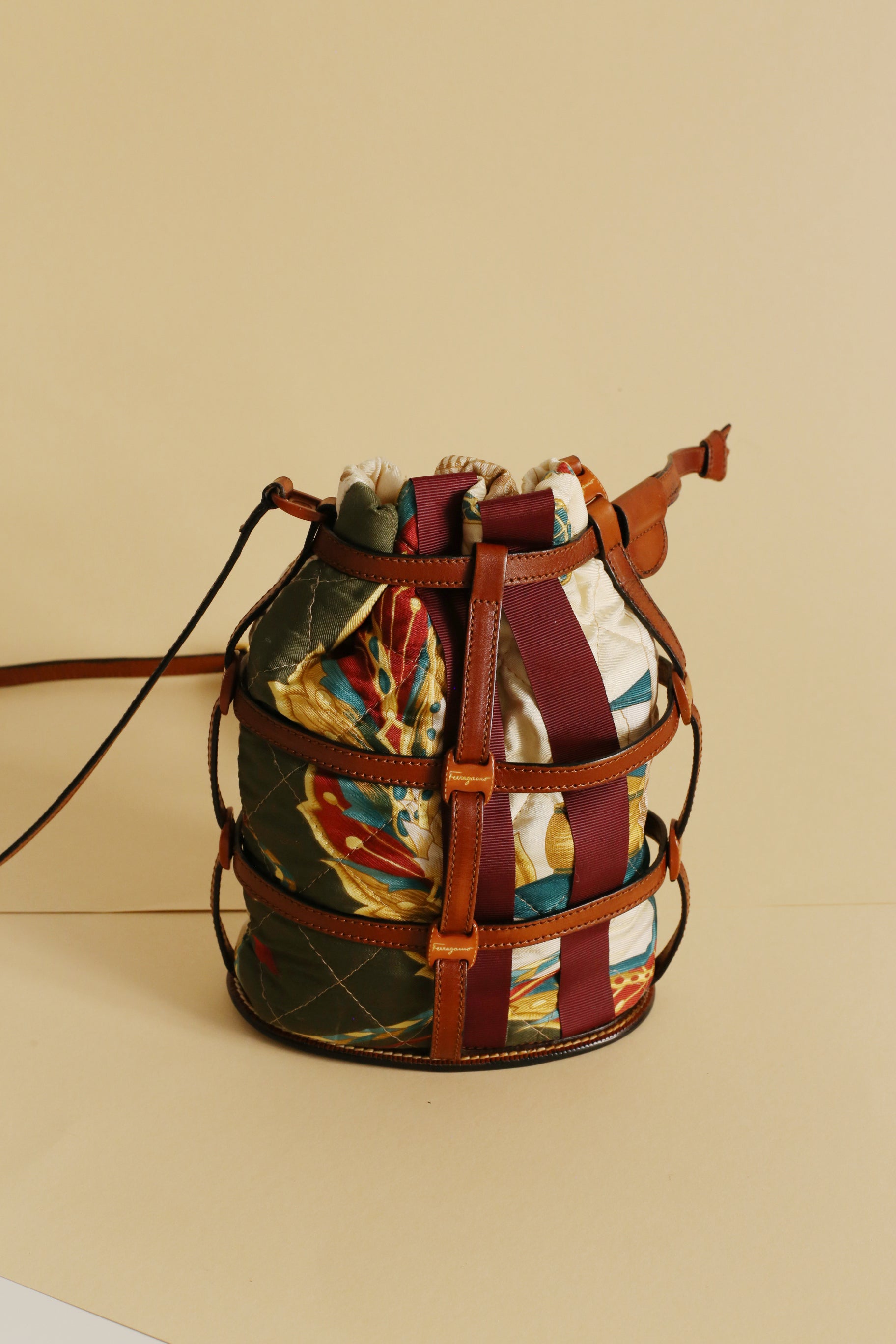 Vintage SalvatoreFerragamo スウェード ボストンバッグ メンズ