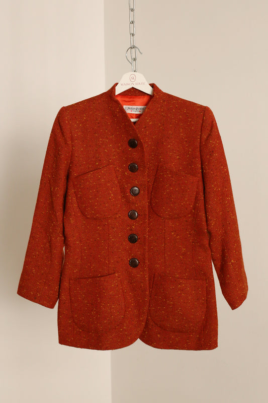 Yves Saint Laurent Rive Gauche Textured Wool Blazer