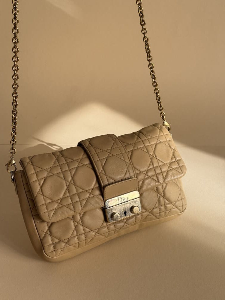 Vintage Dior Cannage Cross Body Bag mit Kette
