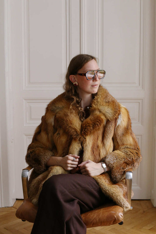Vintage Red Fox Fur Jacket “Isolde”
