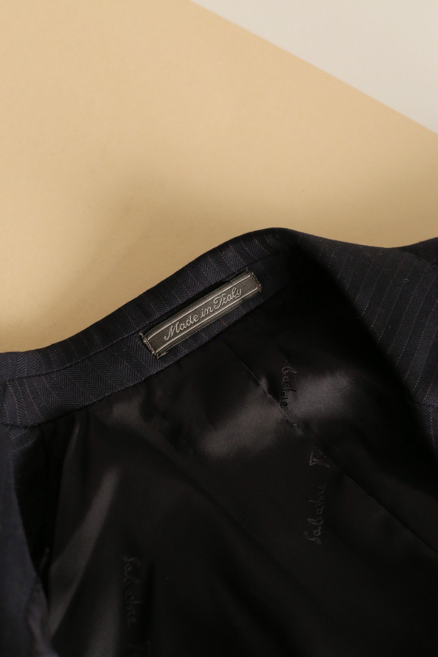 Never worn! Salvatore Ferragamo Navy Blue Pinstripe Blazer